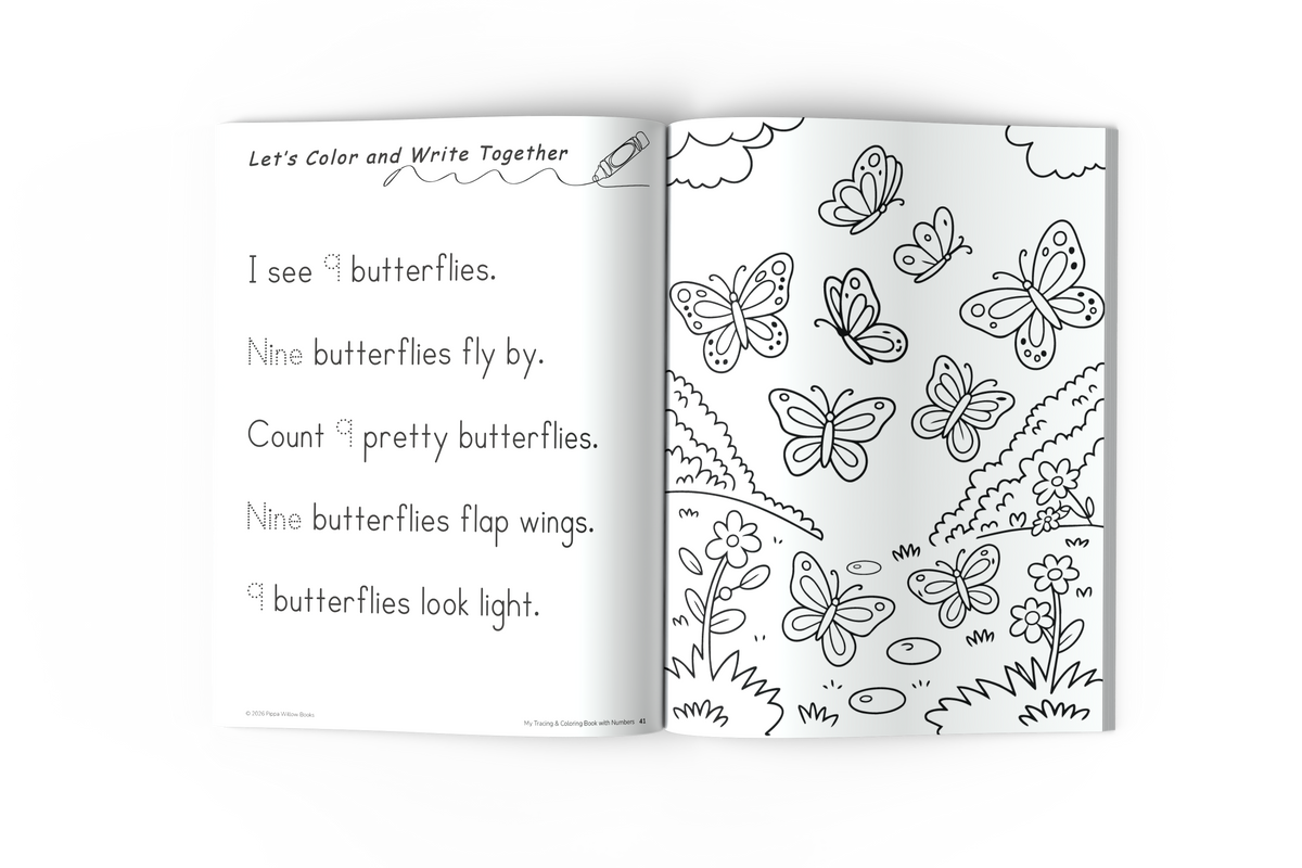My Tracing & Coloring Book: Numbers — Ages 3–6