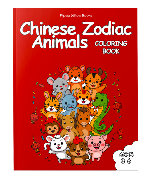 Chinese Zodiac Animals Coloring Book — Ages 3–6