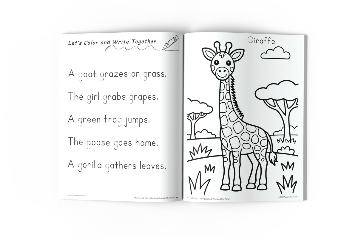 My Tracing & Coloring Book: Animals of the Planet — Ages 3–6