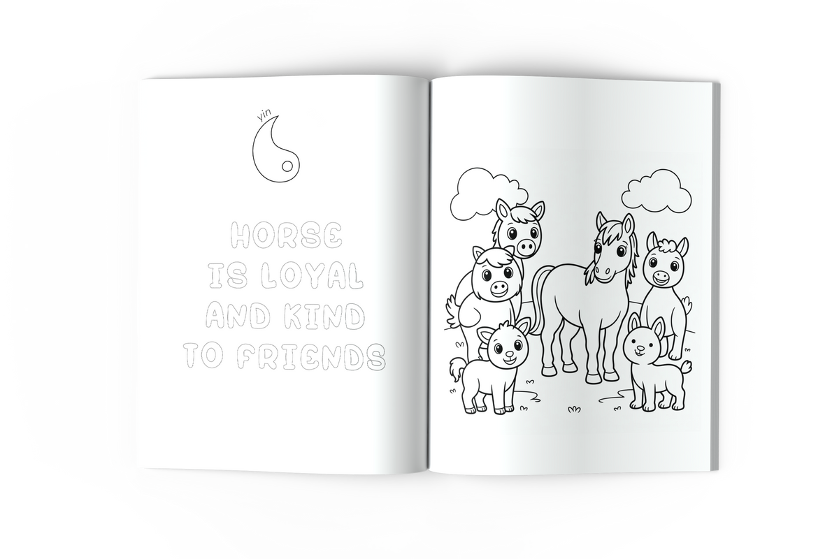 Chinese Zodiac Animals Coloring Book — Ages 3–6