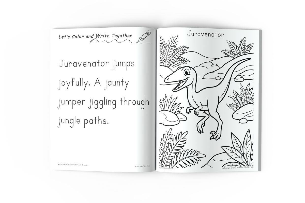 My Tracing & Coloring Book: Dinosaurs — Ages 3–6