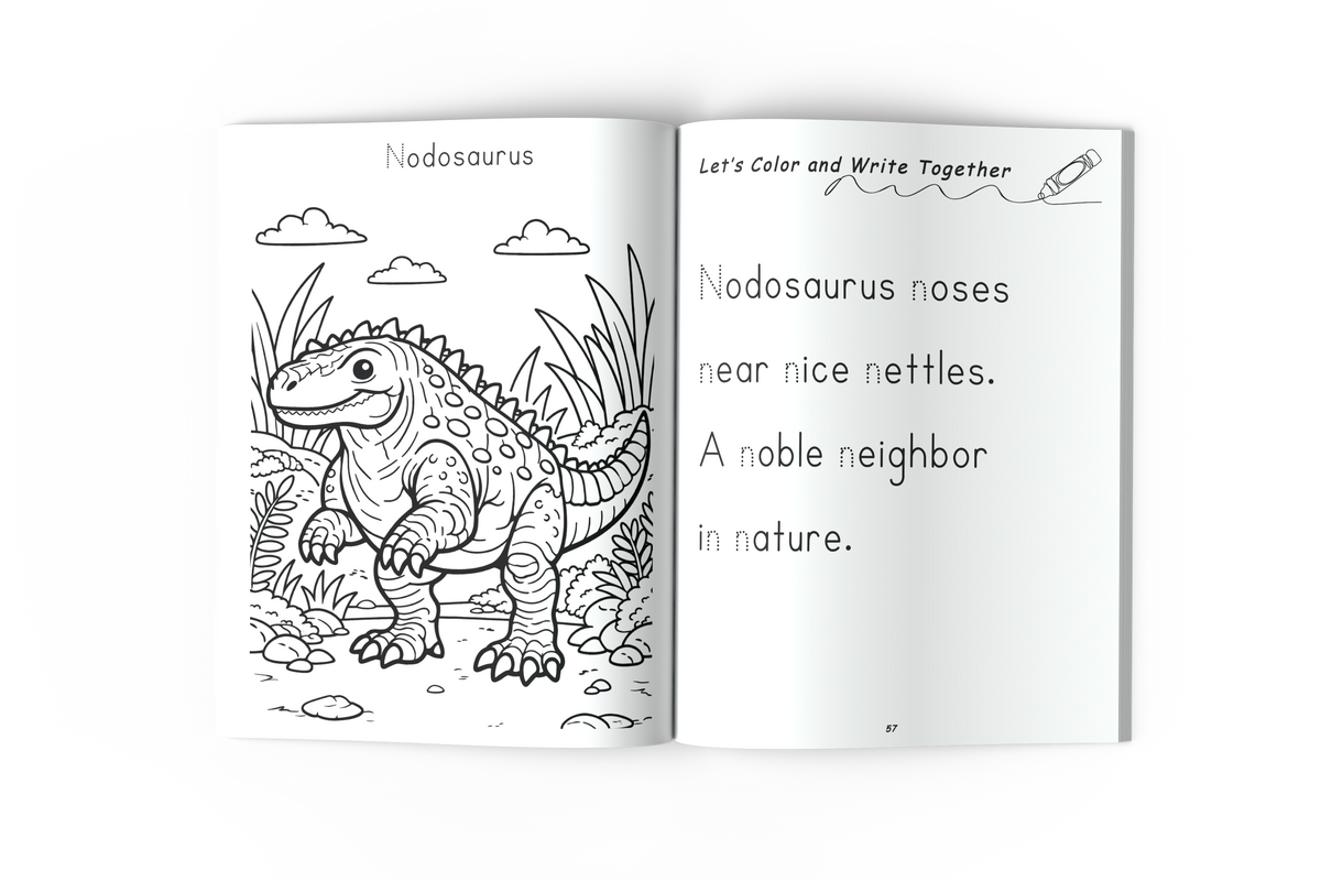 My Tracing & Coloring Book: Dinosaurs — Ages 3–6