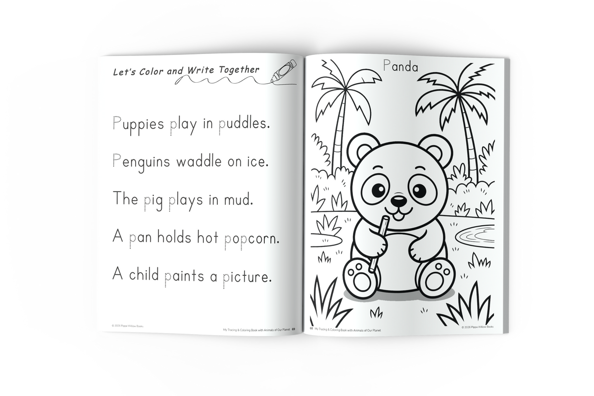 My Tracing & Coloring Book: Animals of the Planet — Ages 3–6