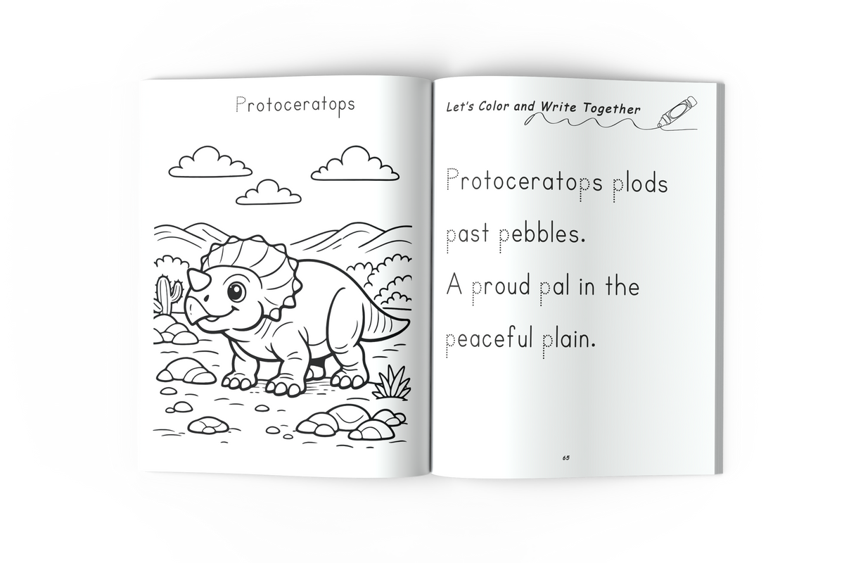 My Tracing & Coloring Book: Dinosaurs — Ages 3–6