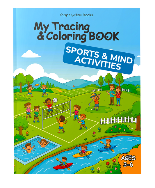 My Tracing & Coloring Book: Sports & Mind Activities — Ages 3–6