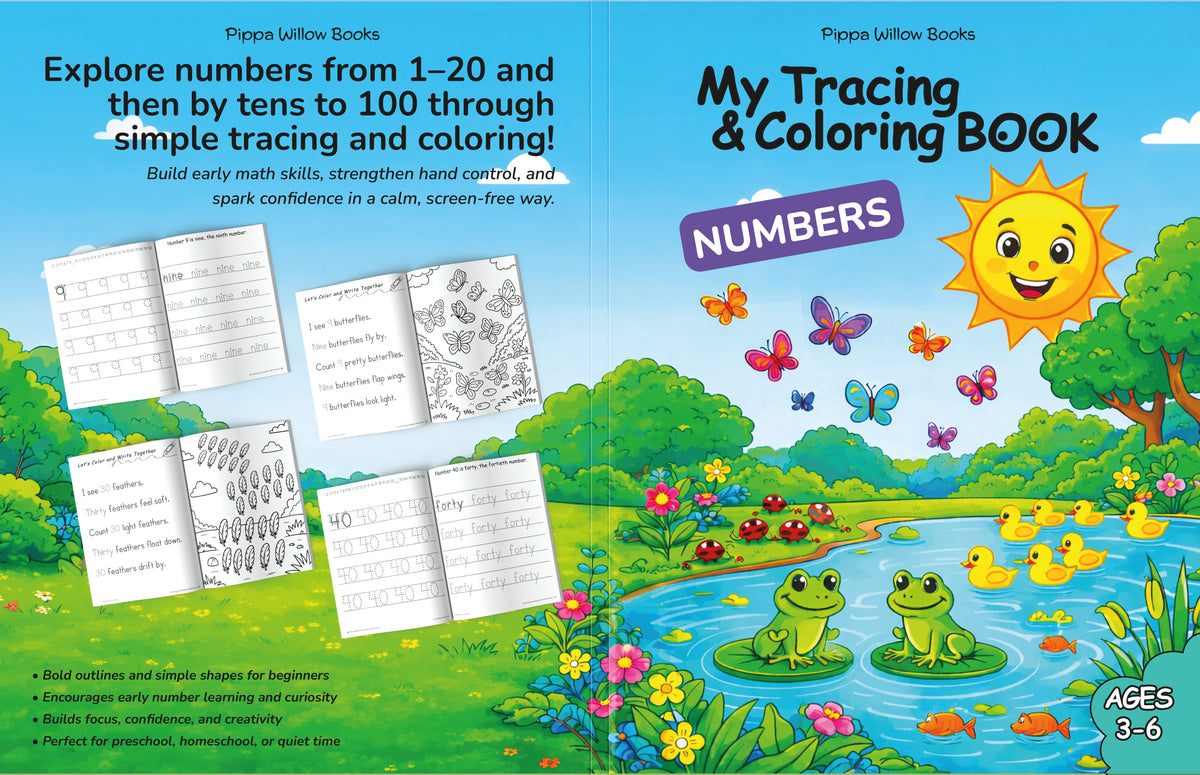 My Tracing & Coloring Book: Numbers — Ages 3–6